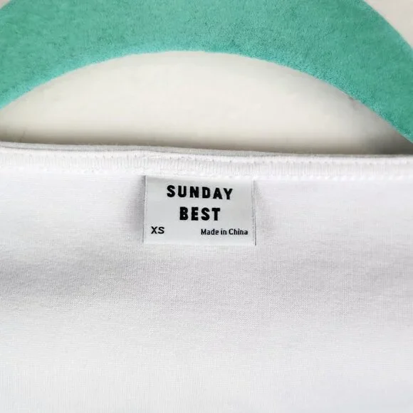 Aritzia Sunday Best Maverick Bustier Long Sleeve Zip Crop Top White sz XS - Picture 9 of 10